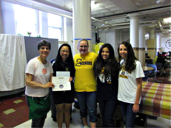 From left to right: St Peter’s Kitchen program director Patricia Lorenzen, students; Jennifer Lee, Emma Smith, Celene Keyes, Carrie Howe.
