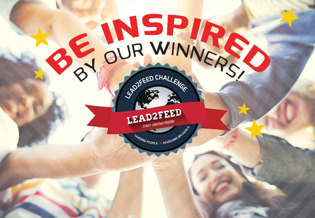 The Lead2Feed Student Leadership Winners are